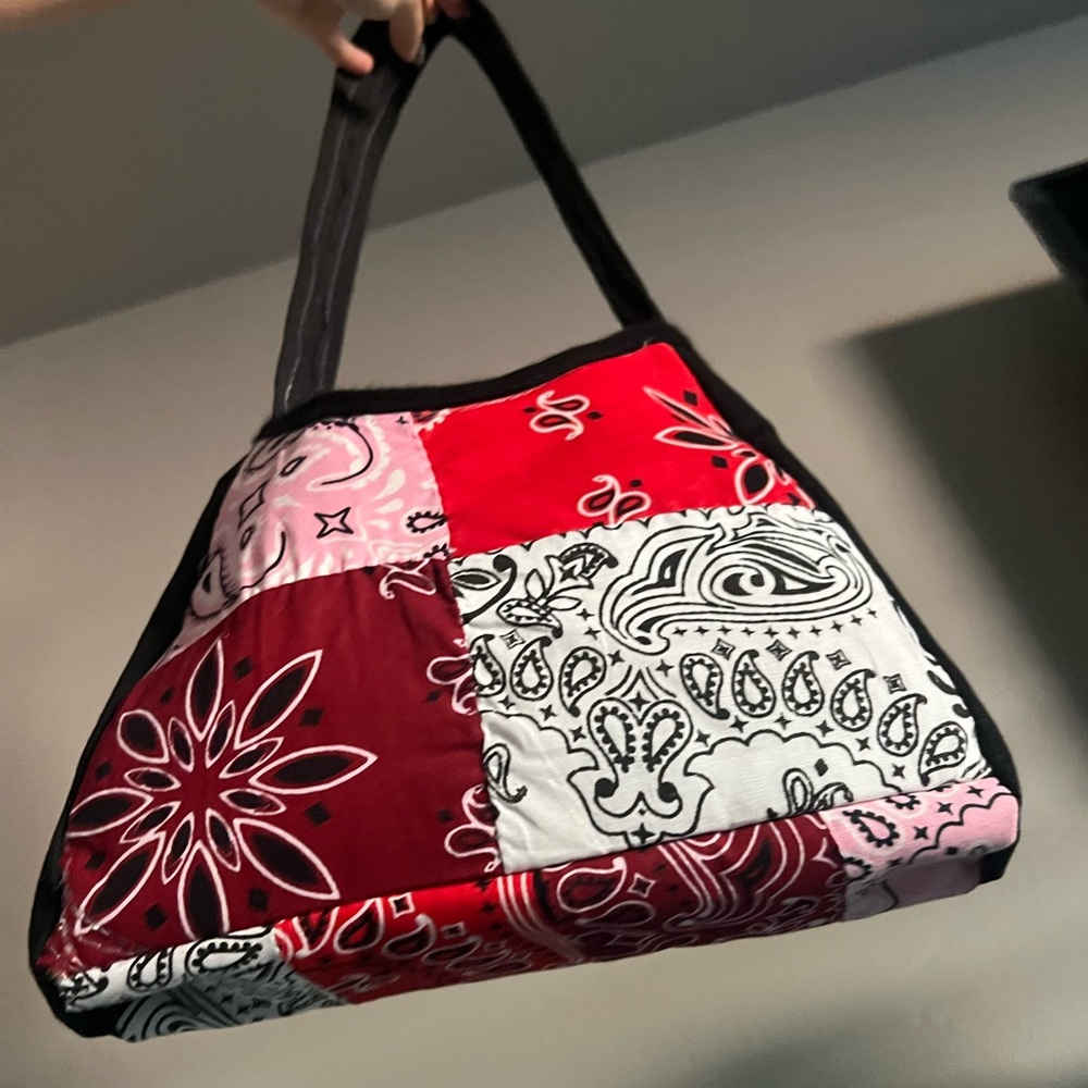 cute bandana patchwork shoulder bag
